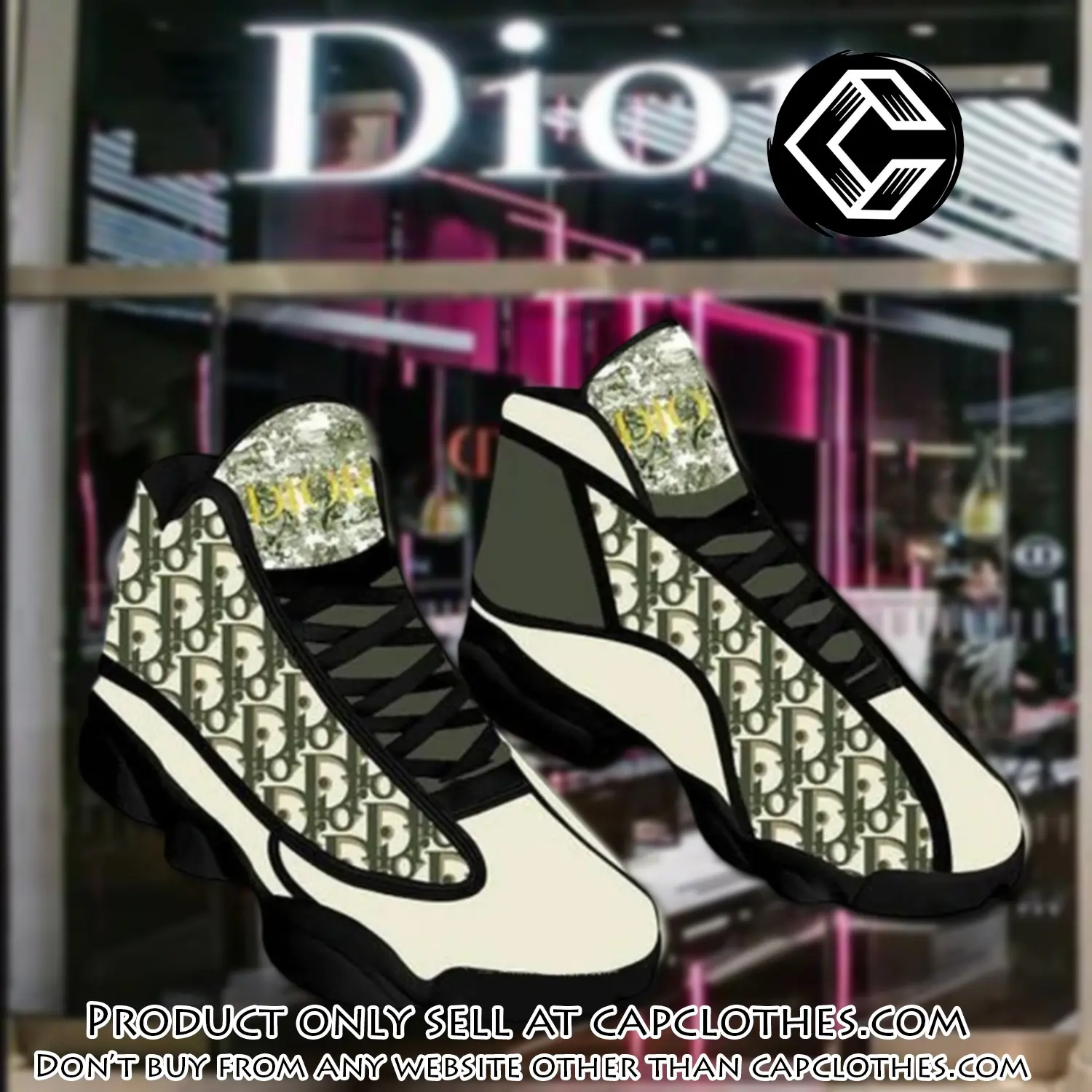 Dior luxury moss green air jordan 13 shoes hot  dior sneakers gifts for men women cc4051096